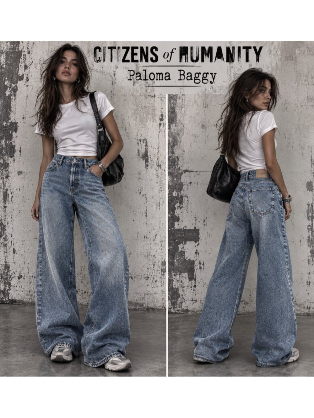 Citizens of Humanity Women's Paloma Baggy Wide Leg Jeans Blue Size 27